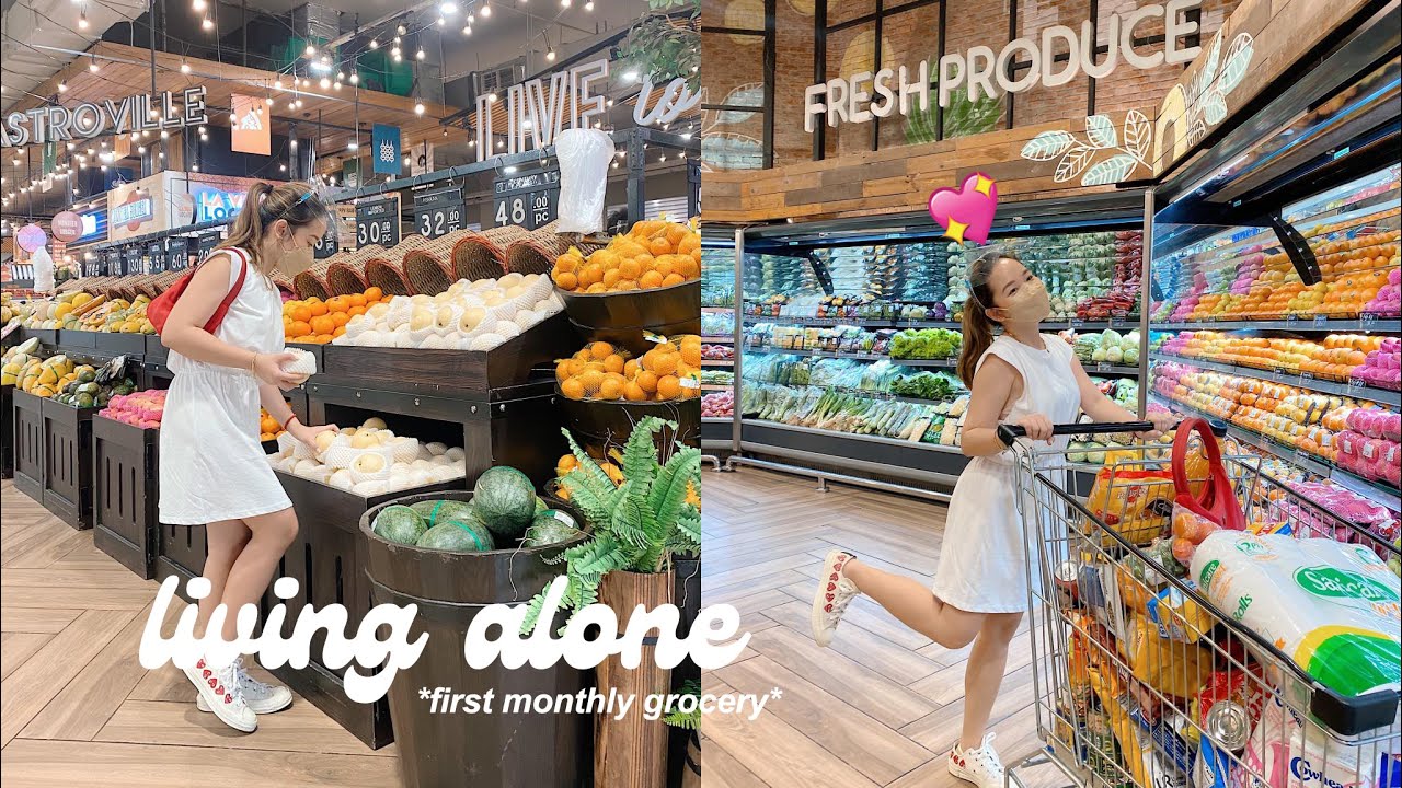 Living Alone *diaries* | My First Monthly Grocery Shopping, Haul & Organizing ✨