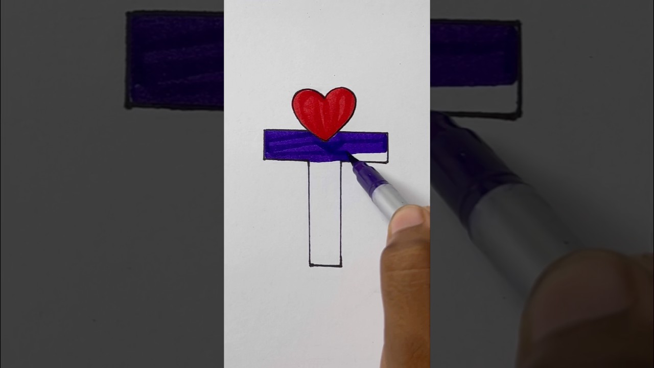 colour filling with letterT ❤️ 