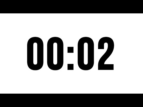 2 Second Timer Without Music, Simple Countdown With Alarm At The End