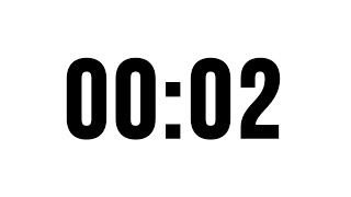2 Second Timer Without Music, Simple Countdown With Alarm At The End