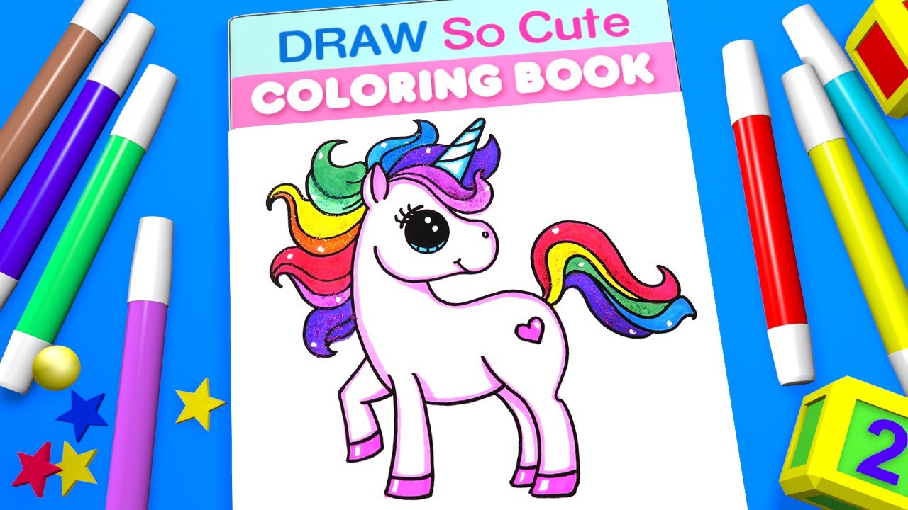  Unicorn  Coloring  Pages  for Kids Learn Color  YouTube