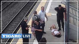 Une jeune femme tombe sous un train à Buenos Aires et s'en sort miraculeusement indemne Resimi