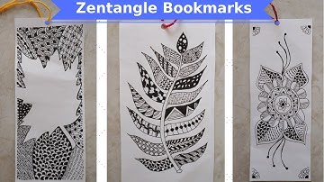 How to make a Bookmark using Zentangle art  | Unique Bookmarks | Zentangle Art