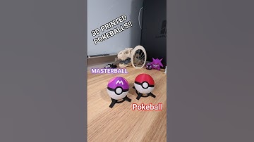 3D Printed Pokeball and Masterball!! #pokemon #3dprinting #trending #bambulab