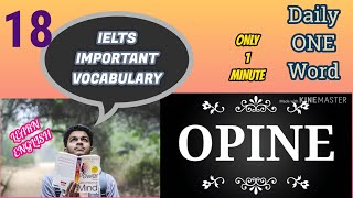OPINE||Meaning|daily one word