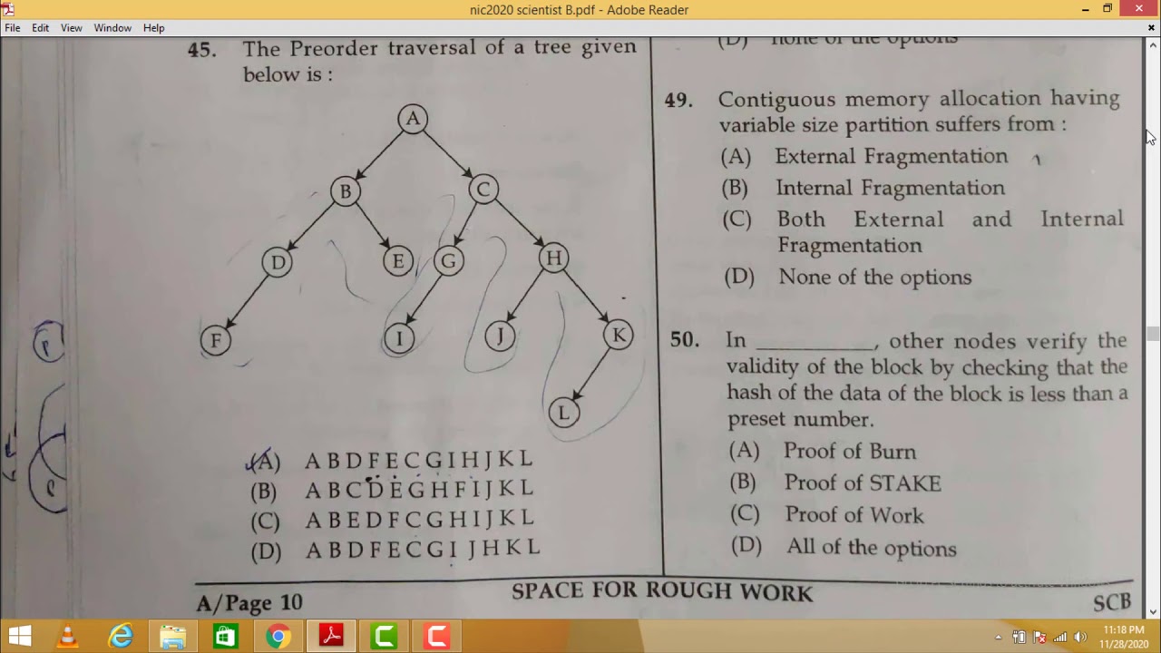NIC scientist B Paper || Exam Date : 22 NOV 2020