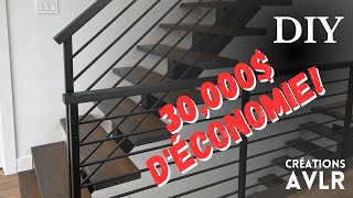 DIY - Escalier à limon central - 30k$ d’économie