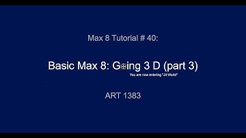 Max 8 Tutorial #40: Going 3D with Jit.GL (Part 3)