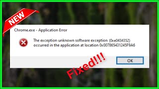 Application Error - The Exception Unknown Software Exception (0xe0434352) - Windows 11/10/8/7 - 2022 screenshot 5