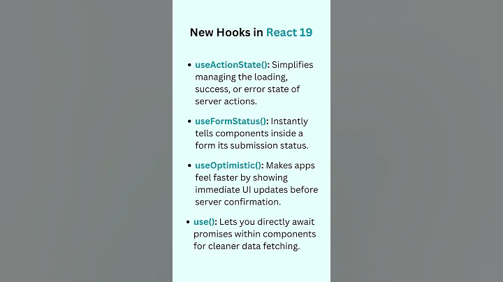 New Hooks in React 19
