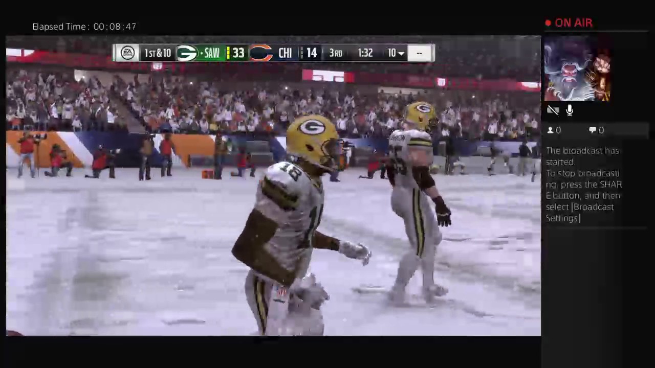Bill_Compton1835's Live PS4 Broadcast Madden 17 BRETT FAVRE GAMEPLAY   HOLY SHIT!