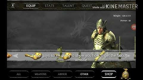 Ravensword shadowlands how to get the falcon whistle