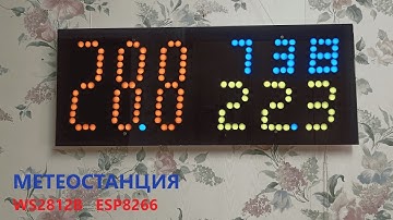 Метеостанция  Часть1,  ESP8266 WeMos D1 Mini,  Датчики BME280, DHT22,  Лента WS2812B настенное табло