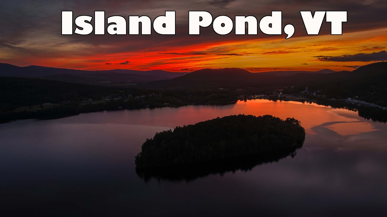 Island Pond, Vermont Sunset Drone Video YouTube