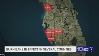 Citrus County authorities issue a burn ban due to dry conditions in the area