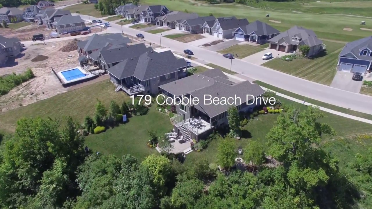 Cobble Beach Real Estate with Drone - YouTube Gardiner Real Estate Tours in Collingwood