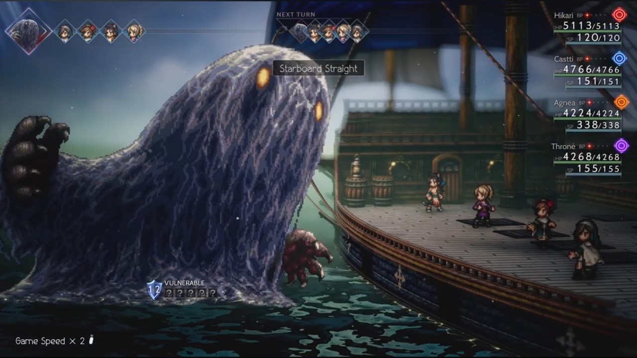 OCTOPATH TRAVELER II - Scourge of the Sea Boss Fight (The Sundering Sea)