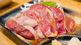 納得の味とボリューム！安く新鮮なとりレバ刺し。千寿そば酒場 ツルツルカメカメ【4K撮影】