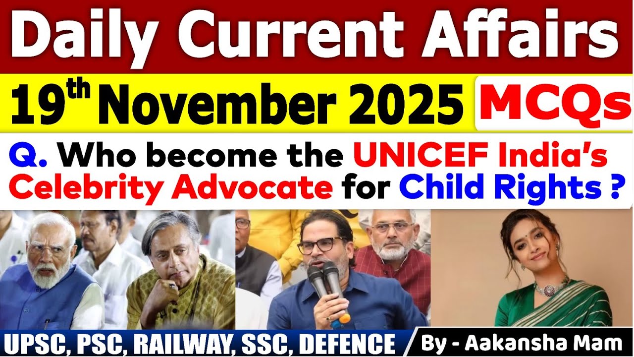 19th November Current Affairs 2025 | Current Affairs Today | Daily ...