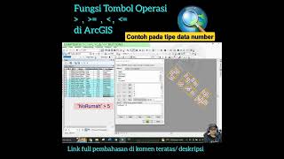 TUTORIAL ARCGIS | Fungsi 4 Tombol Tidak Sama Dengan di ArcGIS (part 1: Contoh Bertipe Number)