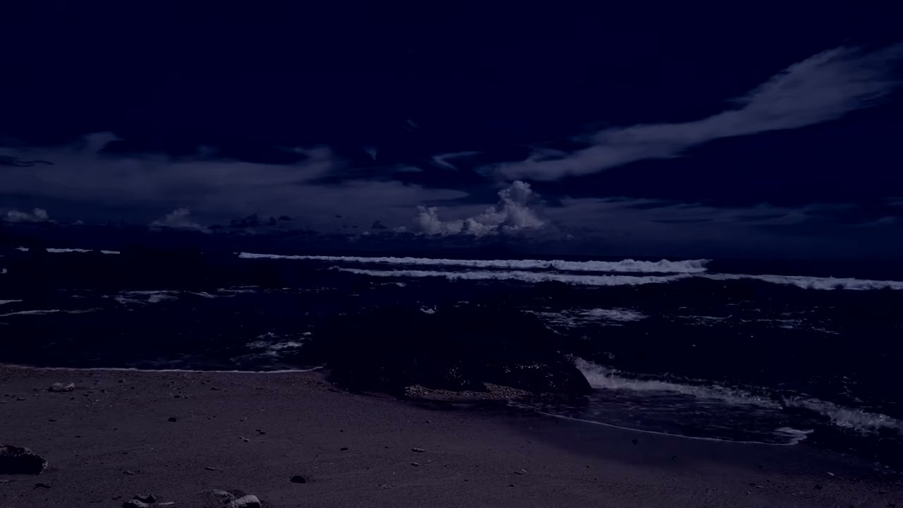 Dark Blue Ocean Waves for Sleep | A Soft Wave Carrying Night’s Peace