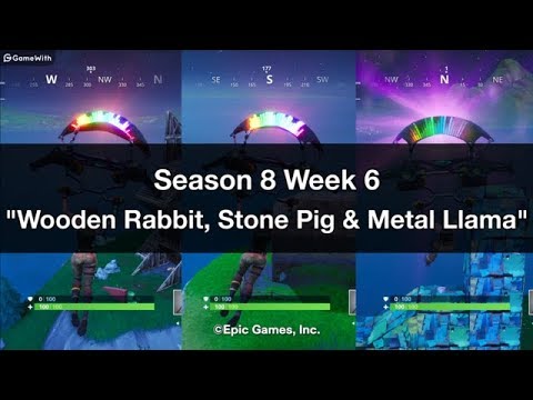 Fortnite Season 8 Week 6 Wooden Rabbit Stone Pig Metal Llama - fortnite season 8 week 6 wooden rabbit stone pig metal llama challenge animal locations