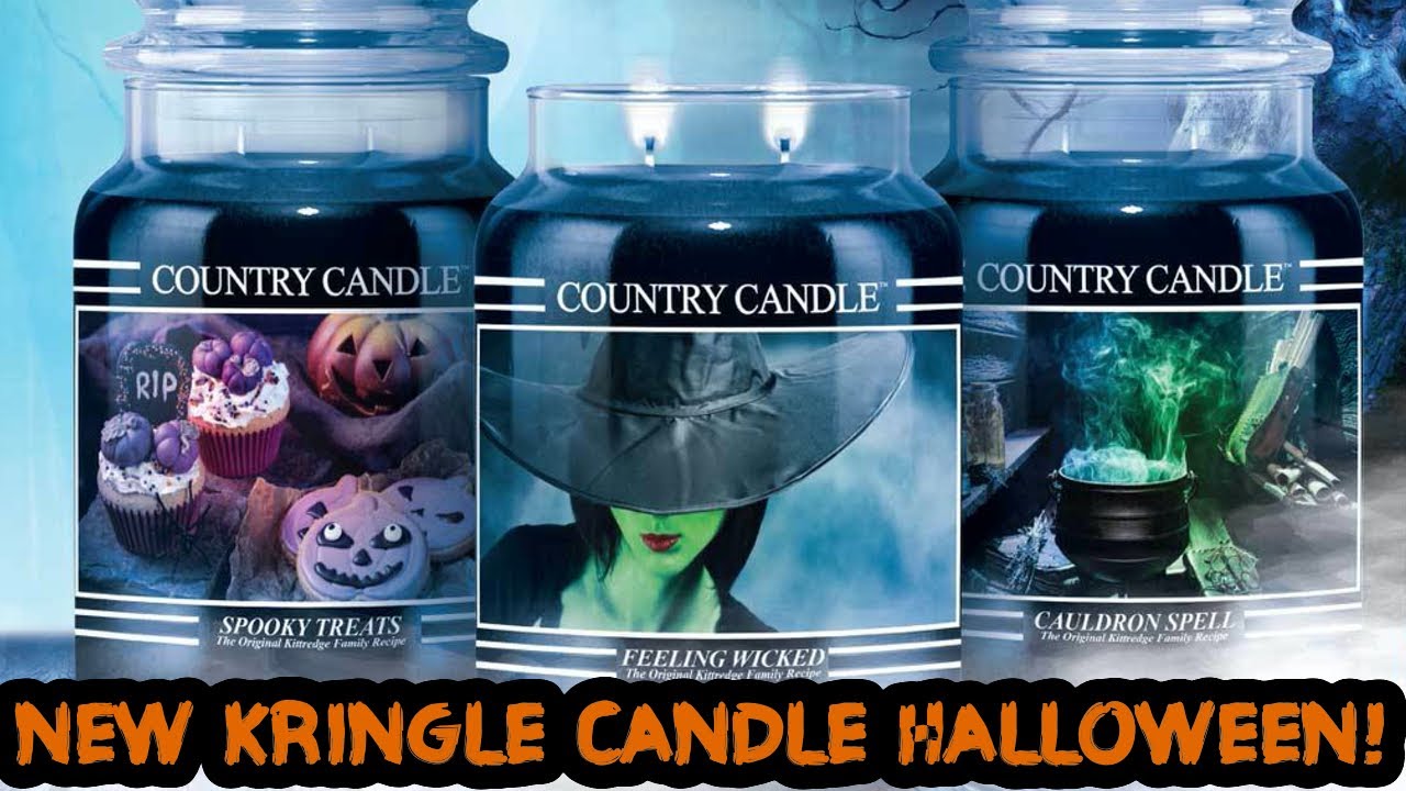 NEW! Kringle Candle Halloween Country Candle and 3 Wick Jars RELEASED