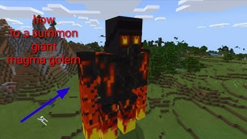 How to summon a giant magma Golem || pokered guru || (Minecraft pocket edition