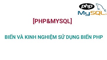 Biến và kinh nghiệm sử dụng Biến trong PHP