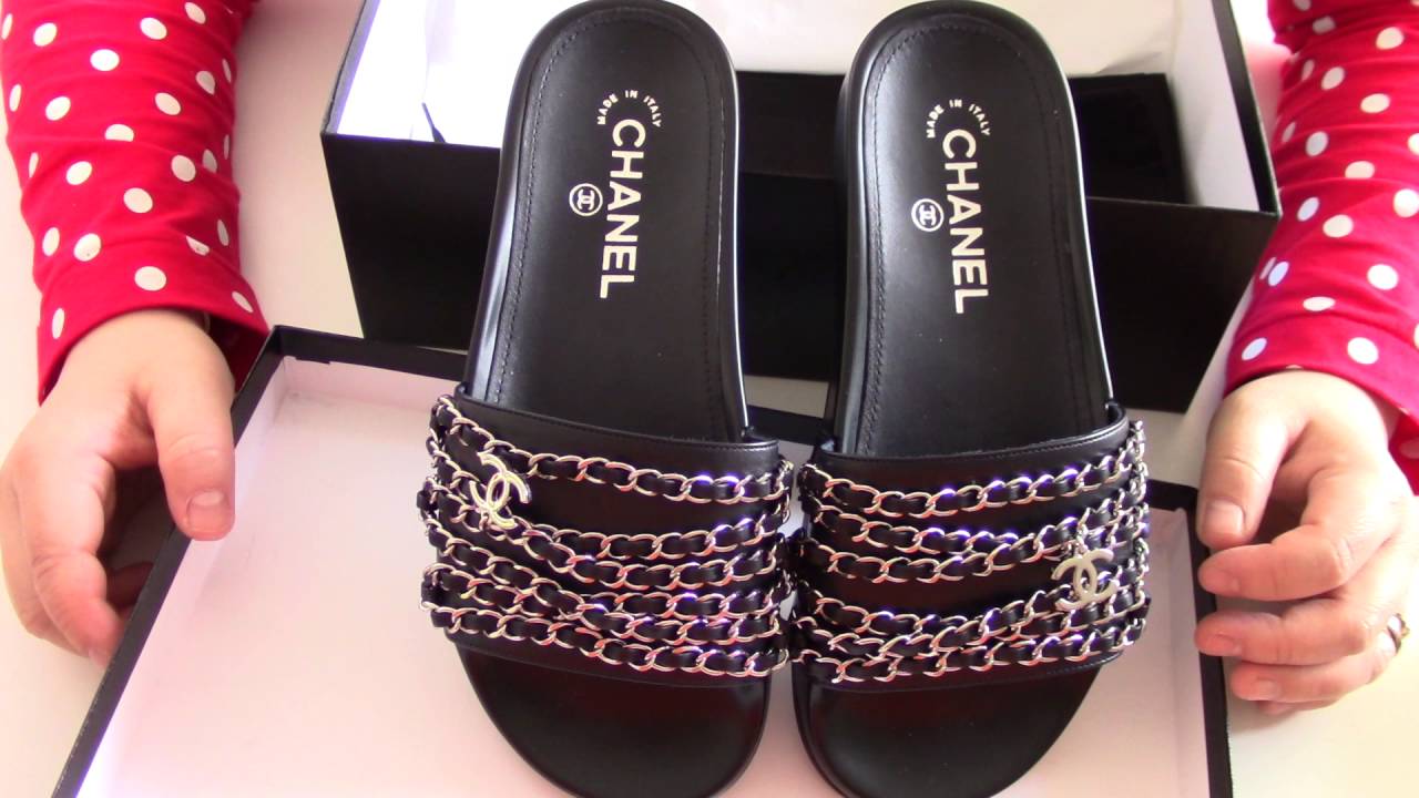 chanel sliders womens