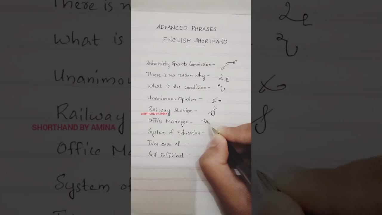 Advanced Phraseography / English Shorthand / 