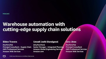 AWS re:Invent 2024 - Warehouse automation with cutting-edge supply chain solutions (PRO205)