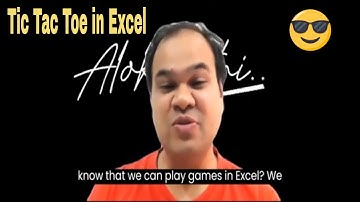 Tic-Tac-Toe Game in Excel || Super Fun || CA Alok A Sethi #tictactoe #excel