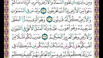 سورة  الروم    .      .      صفحة      ٤٠٧      .       .       من  الأية( ٢٥ ) إلى الأية ( ٢٨ )