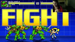 Teenage Mutant Ninja Turtles Characters (Leonardo And Raphael) VS Bubbles In An Epic Battle In MUGEN screenshot 5