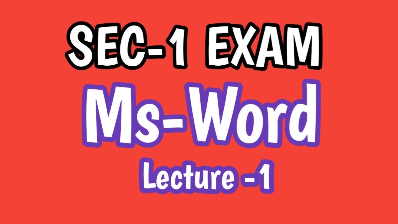 ms word basic || word tutorial - YouTube