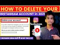 How to delete instagram account permanently 2021🔥| Delete instagram account permanently 2021