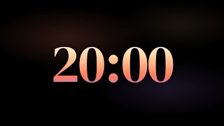 20 Minute Timer 🌙 Calm Wind Down Countdown, 3 2 1 GO Start (No Ads)