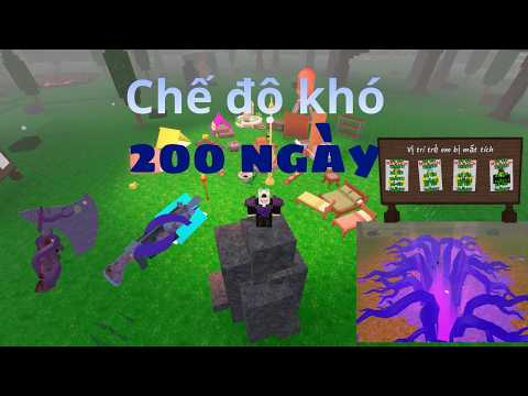 một mình chơi 200 ngày chế độ khó trong 99 Nights in the Forest #roblox