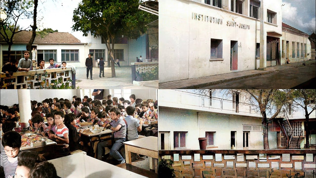 Photos en couleur de Institution saint joseph en 1965 et 1962.