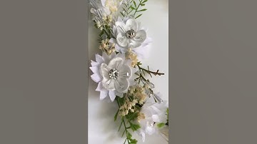 Phụ kiện cưới Giang . Bộ hoa cài tóc cốp dâu thủ công đẹp