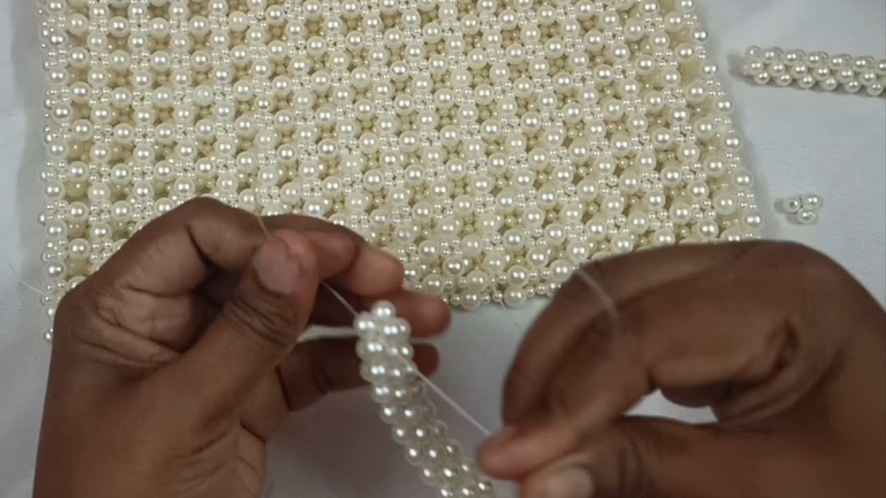 How to joined handle to the beaded bag