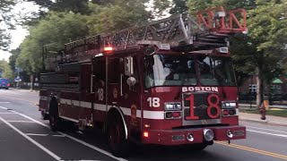Boston Fire Ladder 18 Responding