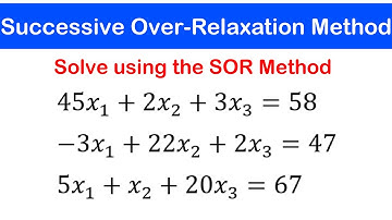 🟢08 - Successive Over - Relaxation Method 1: Example 1