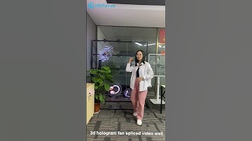 3D Hologram Fan Spliced Video Wall #hdfocus #hologramfan