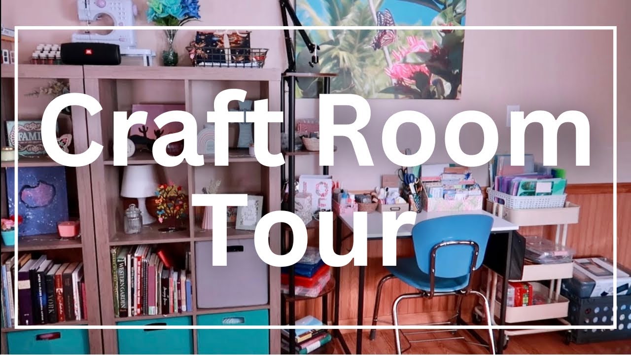 Craft Room Tour | My Crafting Supplies and How I Organize Them | Junk Journal Crafter