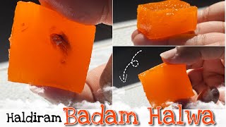Haldiram Badam Halwa | homemade halwa | badam halwa | orange almond halwa | how to make halwa |sweet