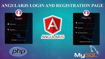 AngularJS Login Page With Database | AngularJS Login And Registration Page | AngularJS | PHP | MySQL