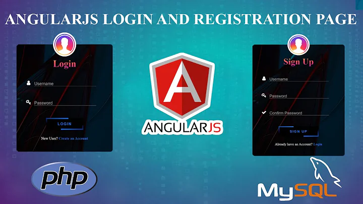 AngularJS Login Page With Database | AngularJS Login And Registration Page | AngularJS | PHP | MySQL