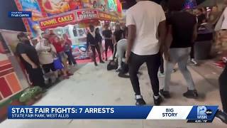 7 arrested officer hit at Wisconsin State Fair on final night